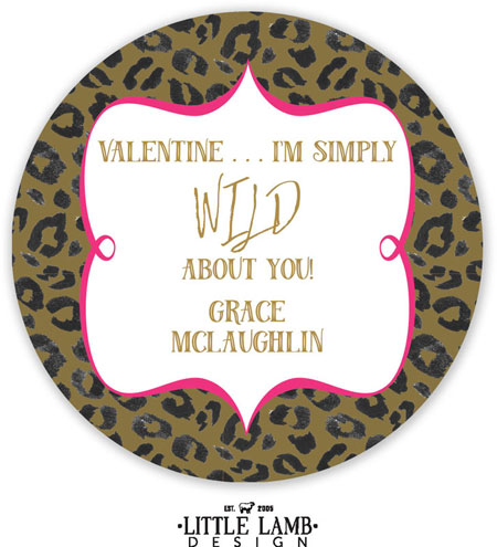 Little Lamb - Valentine's Day Gift Stickers (Wild Leopard)